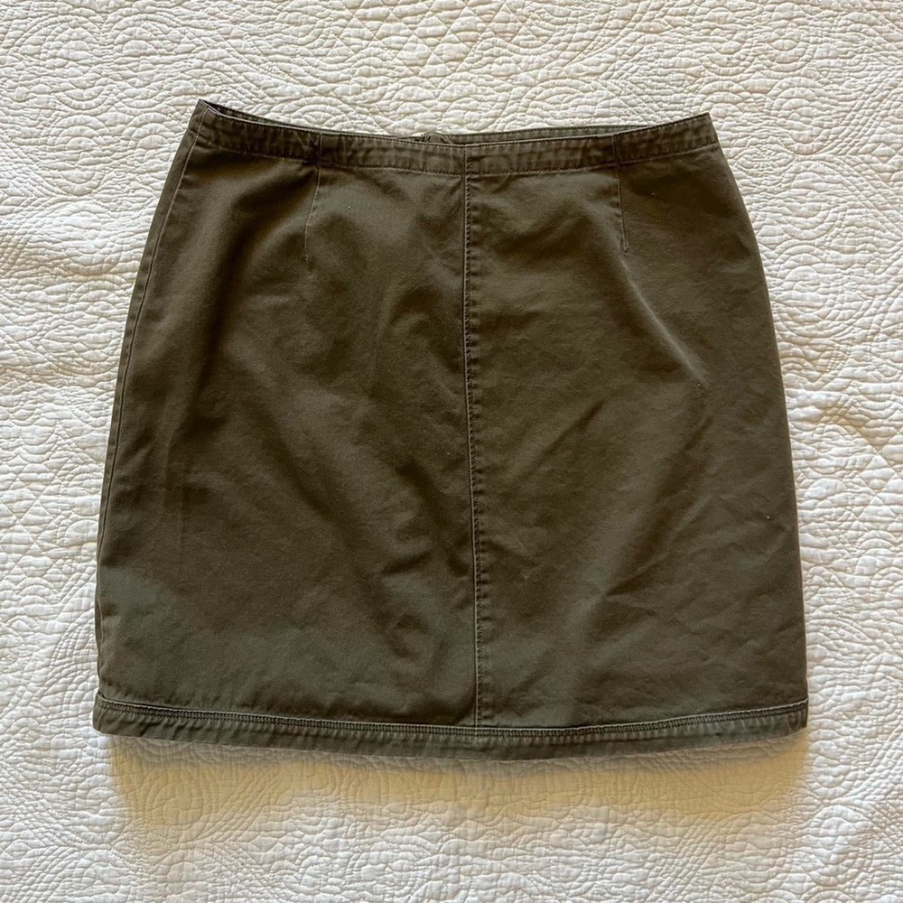J.Crew, Khaki green mini skirt, size 8 - Picture 2 of 3
